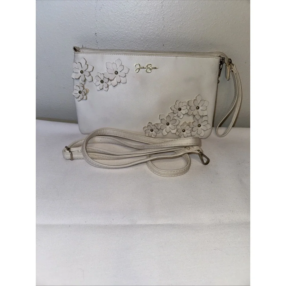 Jessica  Simpson‎ Embossed  Clutch Shoulder Bag Crossbody Handbag Purse Wristlet